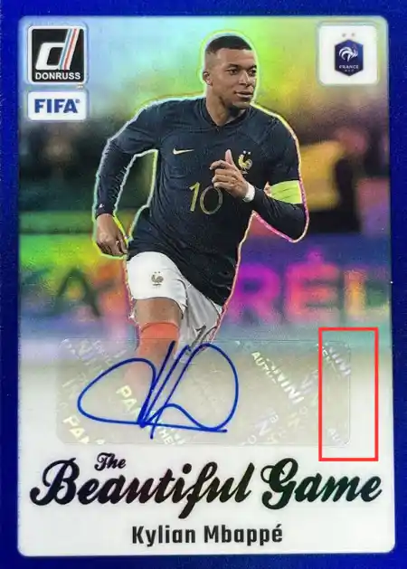 Kylian Mbappe - The Beautiful Game Autographs Blue /99 - 2023-24 Panini Donruss Soccer #BG-KM