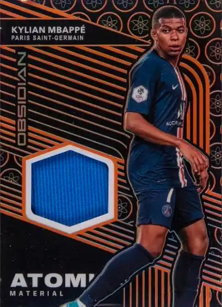 Kylian Mbappe - Atomic Material Relics Orange /50 - 2019-20 Panini Obsidian Soccer #AM-KM